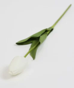 Inspire Me! Home Decor Floral Stems 27" White Real Touch Tulip Stem