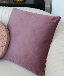 Inspire Me! Home Decor Mauve Velvet Pillow PILLOWS, RUGS, & THROWS