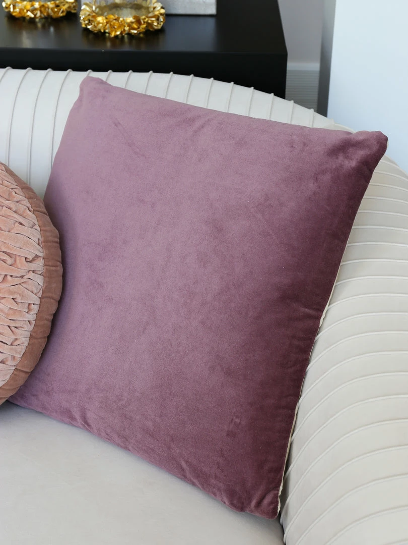 Inspire Me! Home Decor Mauve Velvet Pillow PILLOWS, RUGS, & THROWS 3 Inspire Me! Home Decor Mauve Velvet Pillow PILLOWS, RUGS, & THROWS