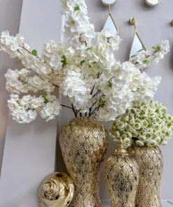 Inspire Me! Home Decor Gold Petal Textured Ginger Jars (3 Sizes)