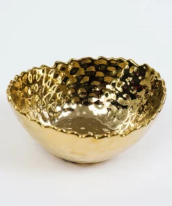 Inspire Me! Home Decor Gold Hammered Bowl