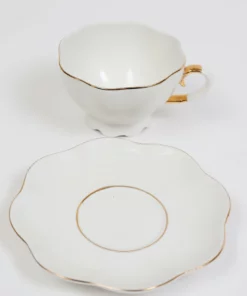 Inspire Me! Home Decor Set Of 2 White & Gold Tea Set