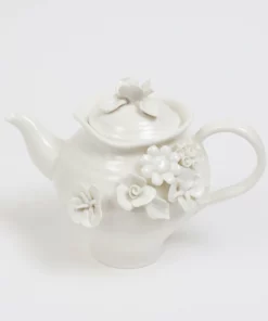 Inspire Me! Home Decor White Floral Tea Set (3 Items) Each Sold Individually KITCHEN
