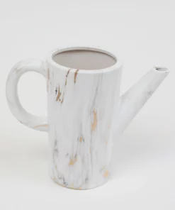 Inspire Me! Home Decor Ceramic Marble Watering Can/Pitcher