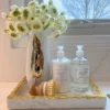 Inspire Me! Home Decor Rectangle Marble Tray With Gold Edge