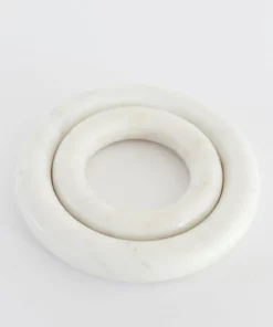 Inspire Me! Home Decor Open Circle Marble Trivet (Set Of 2)