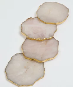 Inspire Me! Home Decor Rose Quartz Coasters (2 Colors)