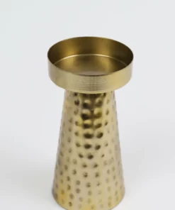Inspire Me! Home Decor Hammered Gold Metal Candle Holder (2 Sizes)