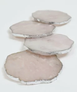 Inspire Me! Home Decor Rose Quartz Coasters (2 Colors)