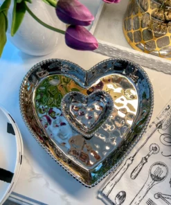 Inspire Me! Home Decor Heart Tray Set (2 Colors)