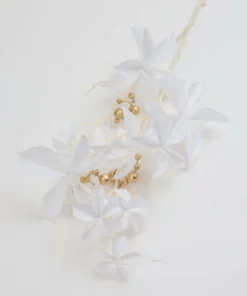 Inspire Me! Home Decor White Leaf Stem With Gold Berries