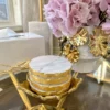 Inspire Me! Home Decor Circle Marble Coasters With Gold Edge