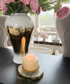 Inspire Me! Home Decor Beaded Round Decorative Plate (2 Colors)