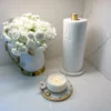 Inspire Me! Home Decor Paper Towel & Napkin Holders Marble And Brass Paper Towel Holder