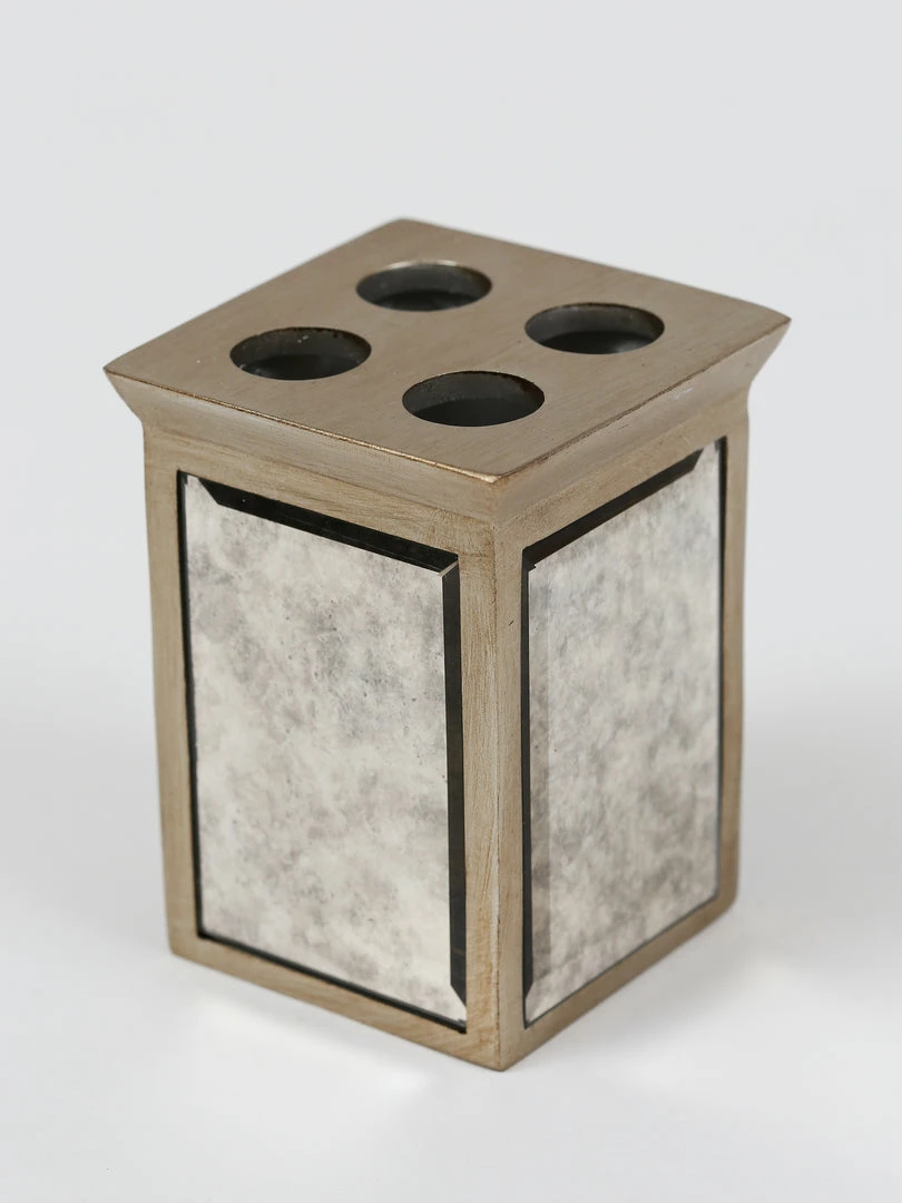 Inspire Me! Home Decor Antique Mirror Patterned Bath Collection (7 Items) Silver 6 Inspire Me! Home Decor Antique Mirror Patterned Bath Collection (7 Items) Silver