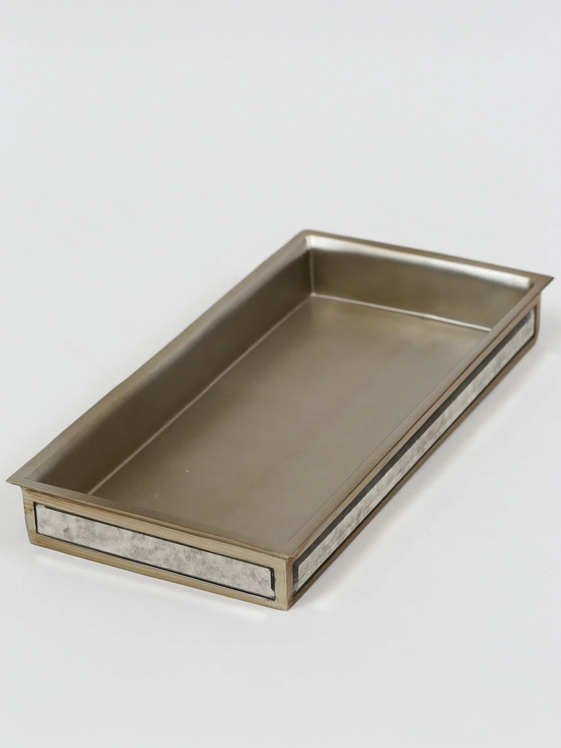 Inspire Me! Home Decor Antique Mirror Patterned Bath Collection (7 Items) Silver 4 Inspire Me! Home Decor Antique Mirror Patterned Bath Collection (7 Items) Silver