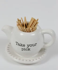 Inspire Me! Home Decor KITCHEN White Ceramic Toothpick Holder (3 Shapes) 15 Inspire Me! Home Decor KITCHEN White Ceramic Toothpick Holder (3 Shapes)