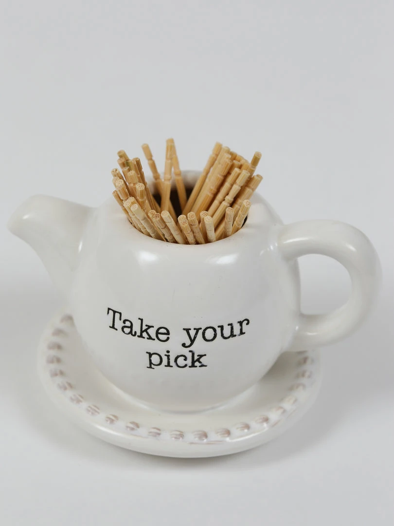 Inspire Me! Home Decor KITCHEN White Ceramic Toothpick Holder (3 Shapes) 9 Inspire Me! Home Decor KITCHEN White Ceramic Toothpick Holder (3 Shapes)