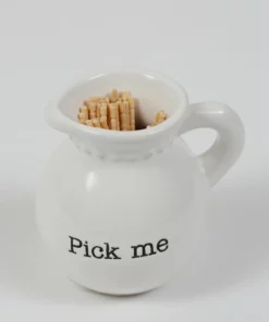Inspire Me! Home Decor KITCHEN White Ceramic Toothpick Holder (3 Shapes) 13 Inspire Me! Home Decor KITCHEN White Ceramic Toothpick Holder (3 Shapes)