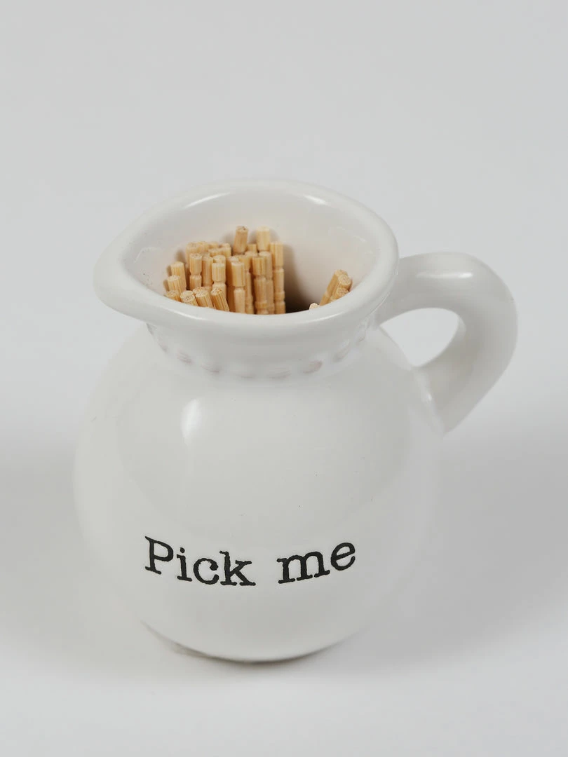 Inspire Me! Home Decor KITCHEN White Ceramic Toothpick Holder (3 Shapes) 7 Inspire Me! Home Decor KITCHEN White Ceramic Toothpick Holder (3 Shapes)