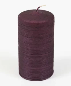 Inspire Me! Home Decor Purple Brushed Metallic Pillar Candle