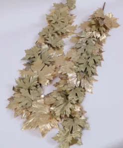 Inspire Me! Home Decor Glittered Gold Maple Leaf Garland