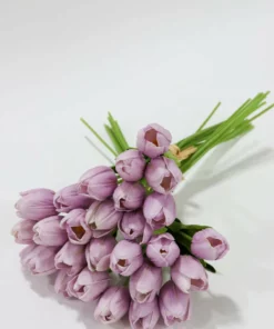 Inspire Me! Home Decor Real Touch Purple Tulip Bundle (3 Shades)