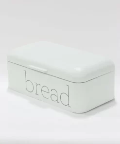 Inspire Me! Home Decor Bread Boxes Large White Metal Bread Box