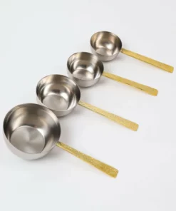 Inspire Me! Home Decor Measuring Cups With Textured Gold Handle