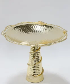 Inspire Me! Home Decor Gold Detailed Pedestal Cake Stand