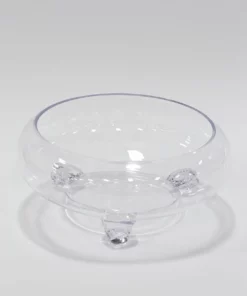Inspire Me! Home Decor Round Glass Bowl With Feet