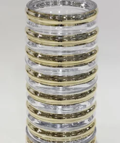 Inspire Me! Home Decor Gold Ribbed Glass Vase (2 Sizes)