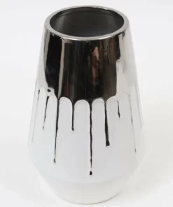 Inspire Me! Home Decor White Porcelain Vase Dipped Design (2 Colors)