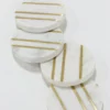 Inspire Me! Home Decor Marble Round Coasters With Gold Inlay (Set Of 4)