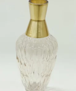 Inspire Me! Home Decor Amber Glass Vase With Gold Neck (2 Sizes)