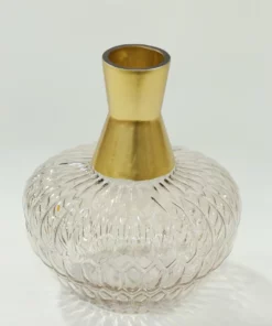 Inspire Me! Home Decor Amber Glass Vase With Gold Neck (2 Sizes)