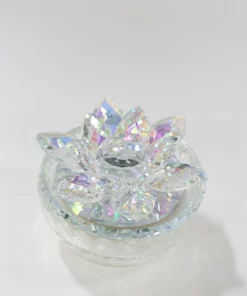 Inspire Me! Home Decor Crystal Lotus Top Candle (2 Colors)