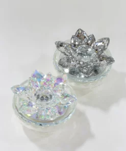 Inspire Me! Home Decor Crystal Lotus Top Candle (2 Colors)