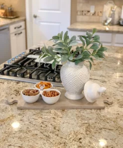 Inspire Me! Home Decor White Geometric Ceramic Ginger Jar