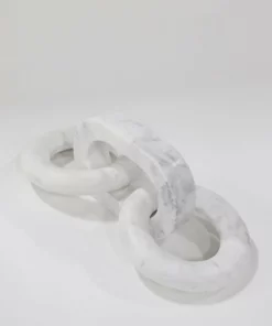 Inspire Me! Home Decor Geometric White Marble Chain