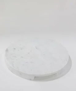 Inspire Me! Home Decor Round Marble Tray With Handle Grooves 9 Inspire Me! Home Decor Round Marble Tray With Handle Grooves
