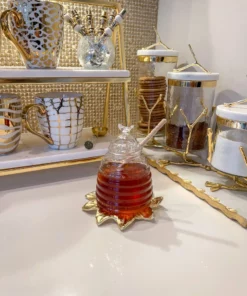 Inspire Me! Home Decor KITCHEN Glass Beehive Honey Jar 8 Inspire Me! Home Decor KITCHEN Glass Beehive Honey Jar
