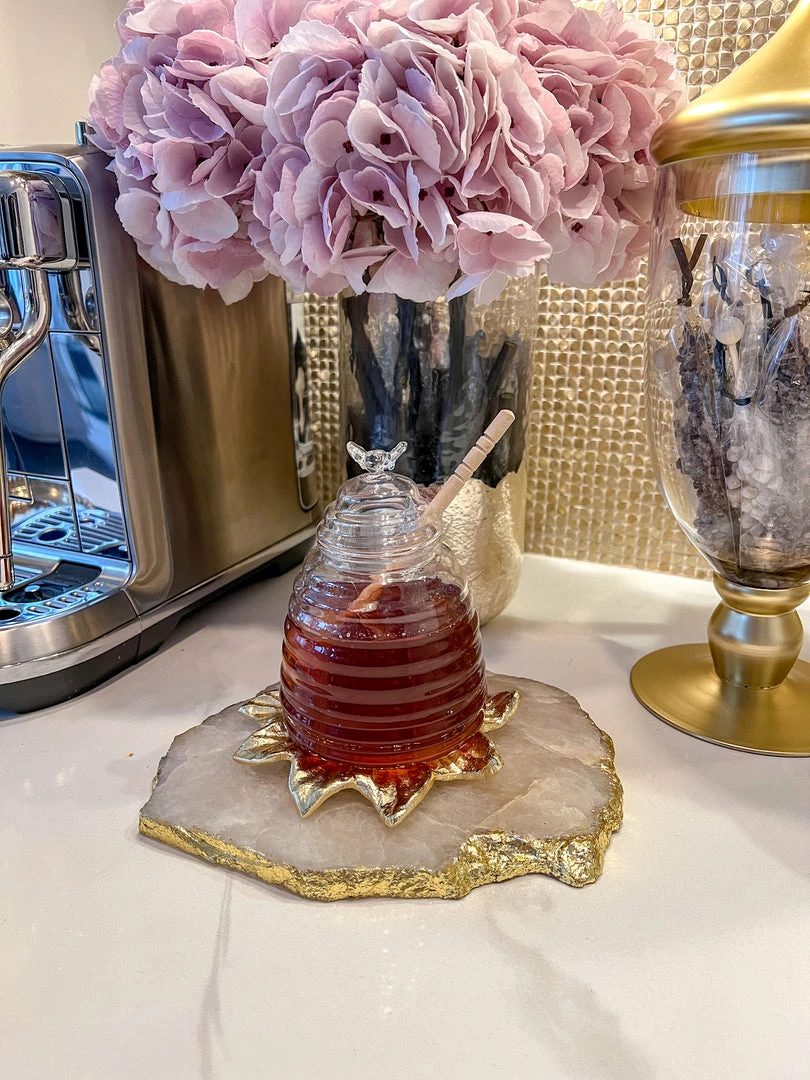 Inspire Me! Home Decor KITCHEN Glass Beehive Honey Jar 4 Inspire Me! Home Decor KITCHEN Glass Beehive Honey Jar