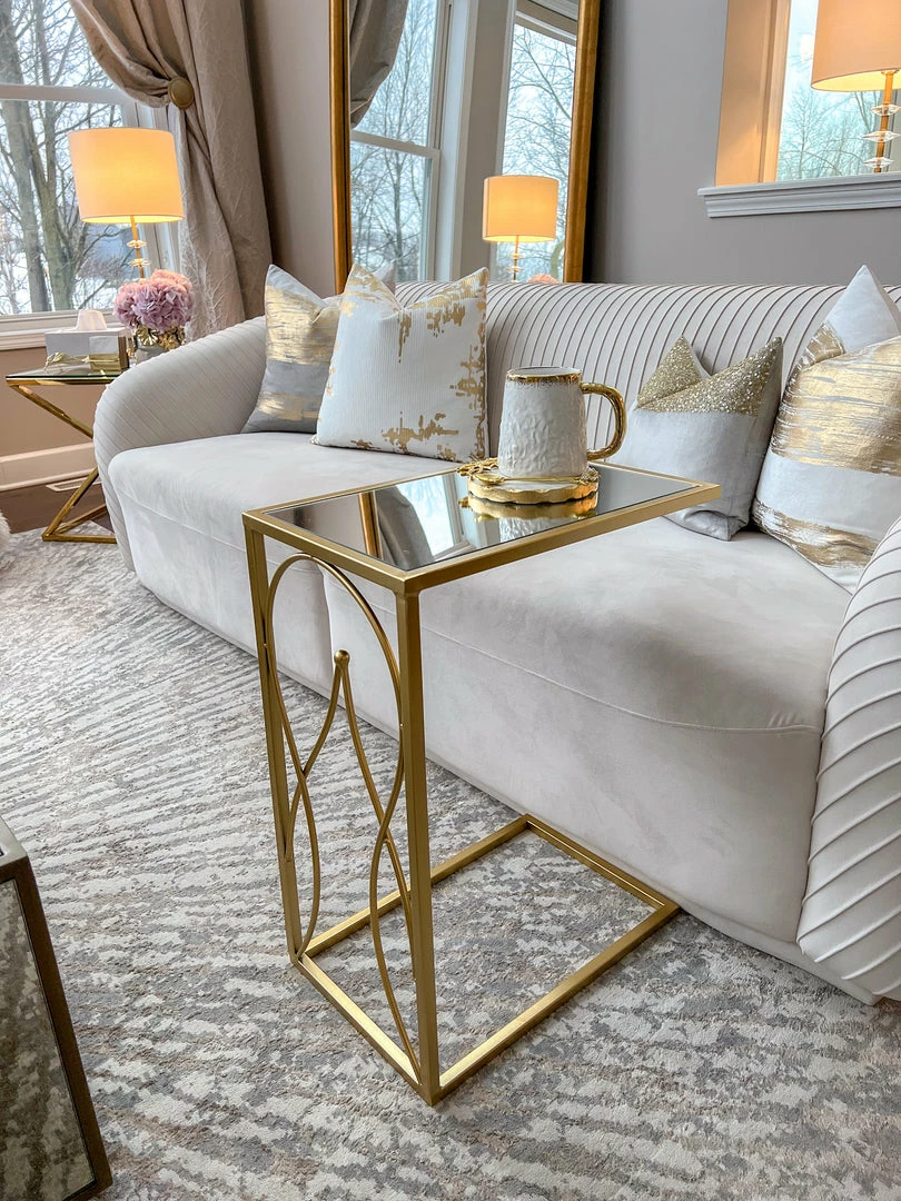 Inspire Me! Home Decor Gold Mirror Top C Table 5 Inspire Me! Home Decor Gold Mirror Top C Table