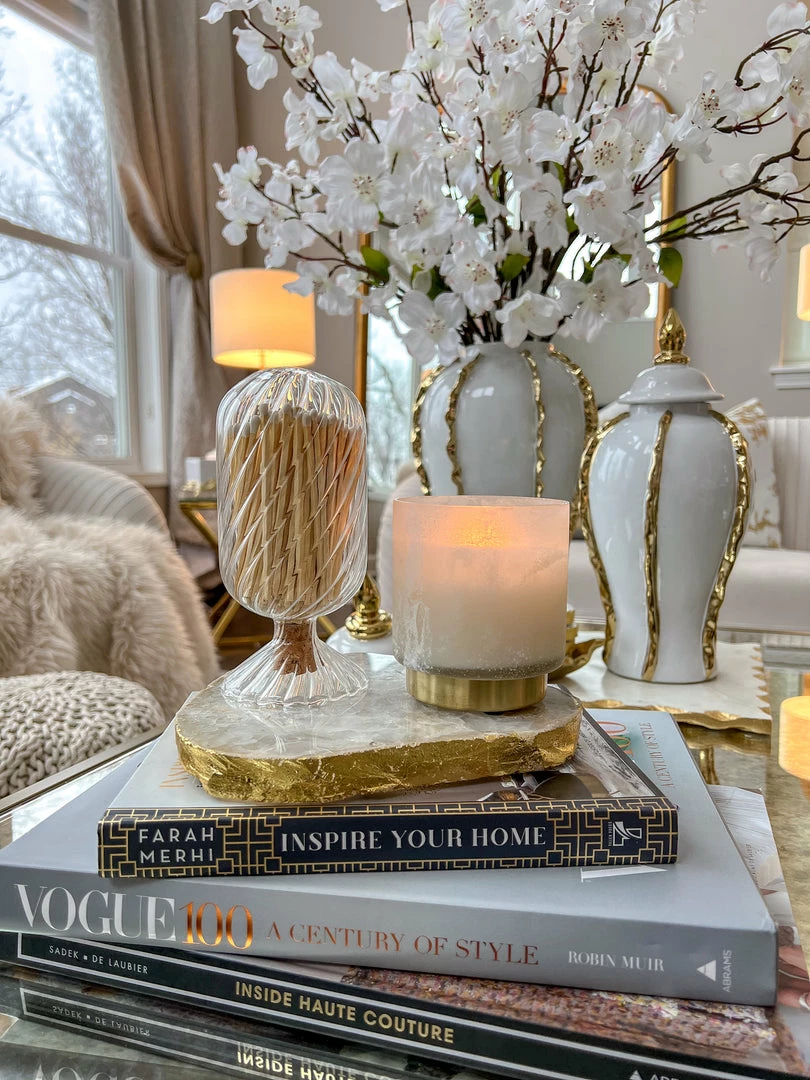 Inspire Me! Home Decor Large White Tip Matches In Detailed Cloche 4 Inspire Me! Home Decor Large White Tip Matches In Detailed Cloche