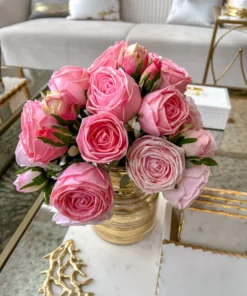 Inspire Me! Home Decor Floral Stems Real Touch Rose Bundle (2 Colors)