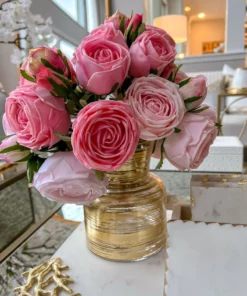 Inspire Me! Home Decor Floral Stems Real Touch Rose Bundle (2 Colors)