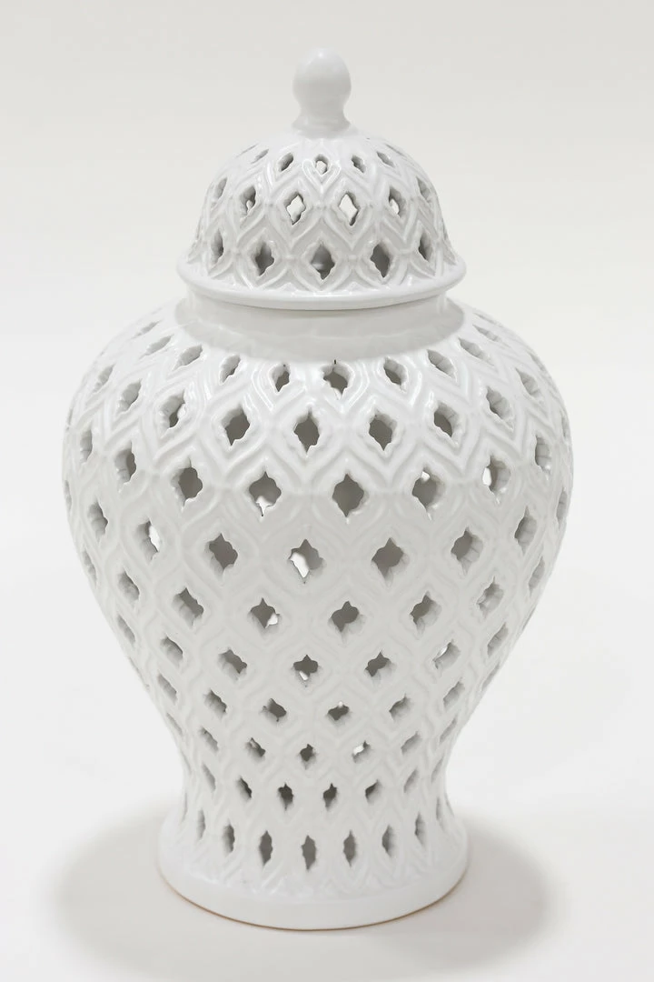 Inspire Me! Home Decor Small White Ginger Jar 5 Inspire Me! Home Decor Small White Ginger Jar