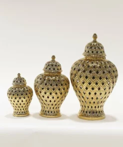 Inspire Me! Home Decor Small Gold Ginger Jar 16 Inspire Me! Home Decor Small Gold Ginger Jar