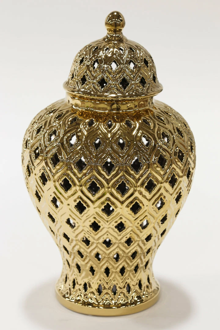 Inspire Me! Home Decor Small Gold Ginger Jar 10 Inspire Me! Home Decor Small Gold Ginger Jar